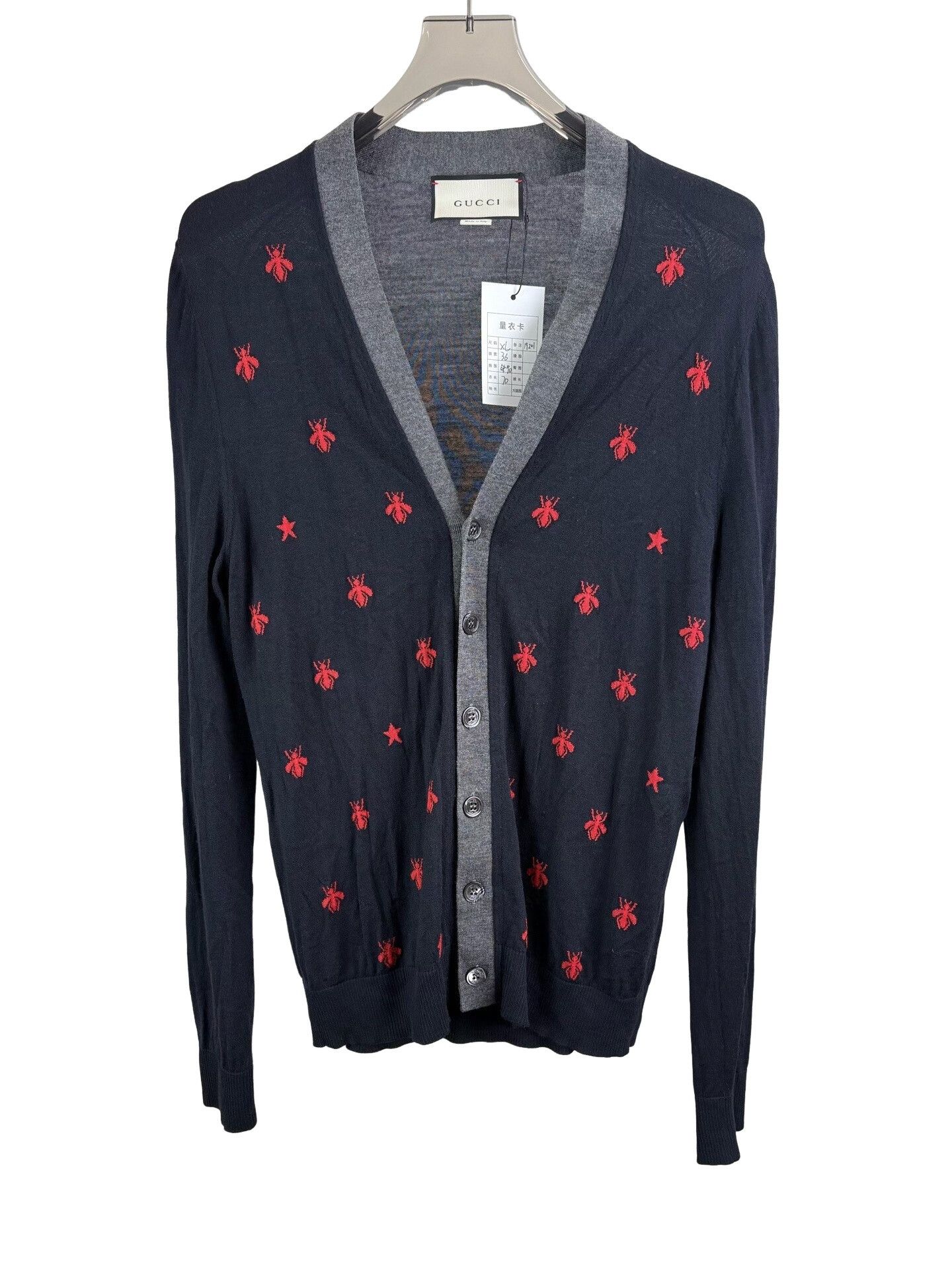 Gucci Gucci Bee Star Embroidered Cardigan XL Size XL / US 12-14 / IT 48-50 - 1 Thumbnail