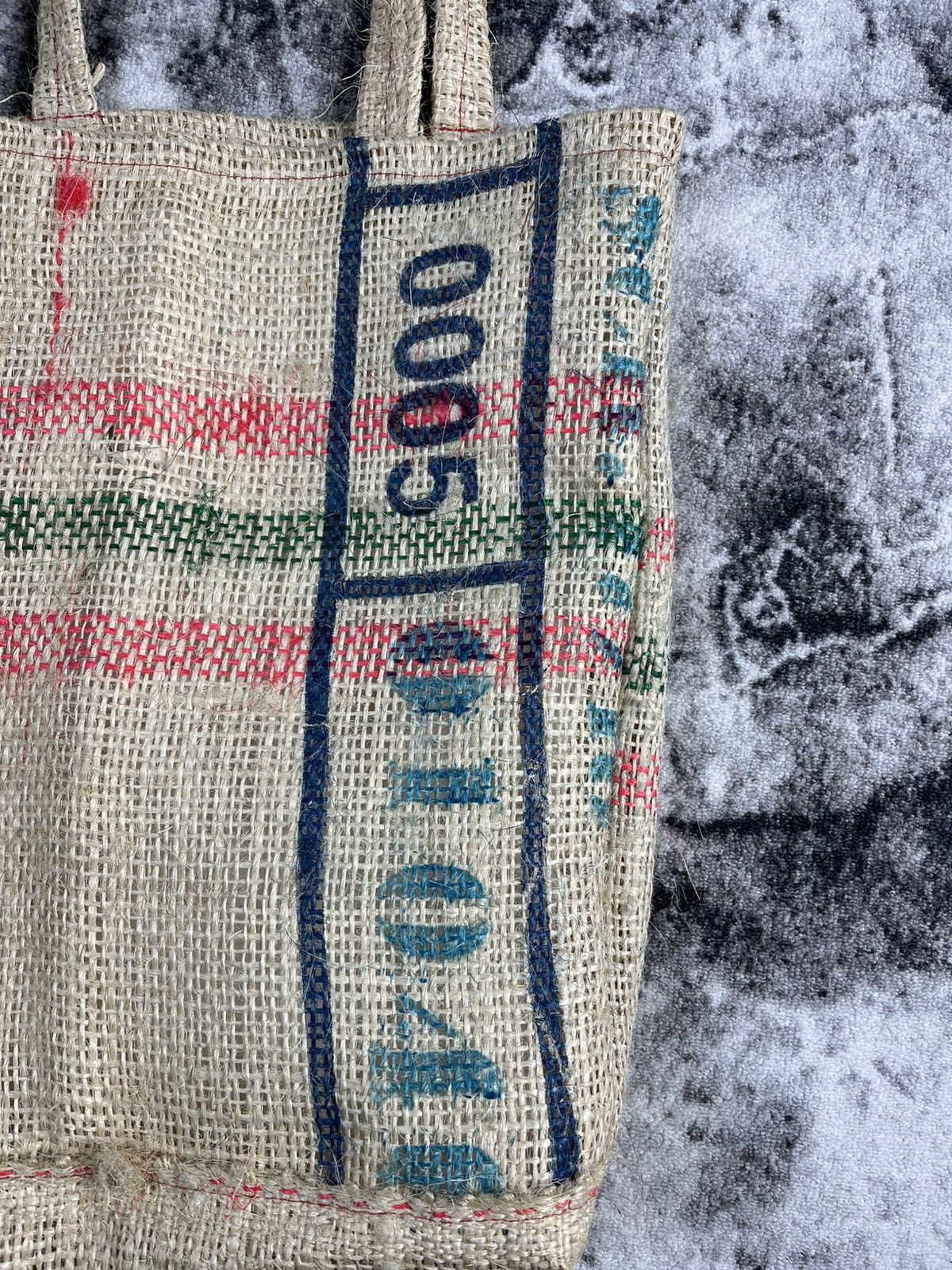 Other Recycled Coffee Sack Tote Bag Burlap Market Shopper Size ONE SIZE - 12 Thumbnail