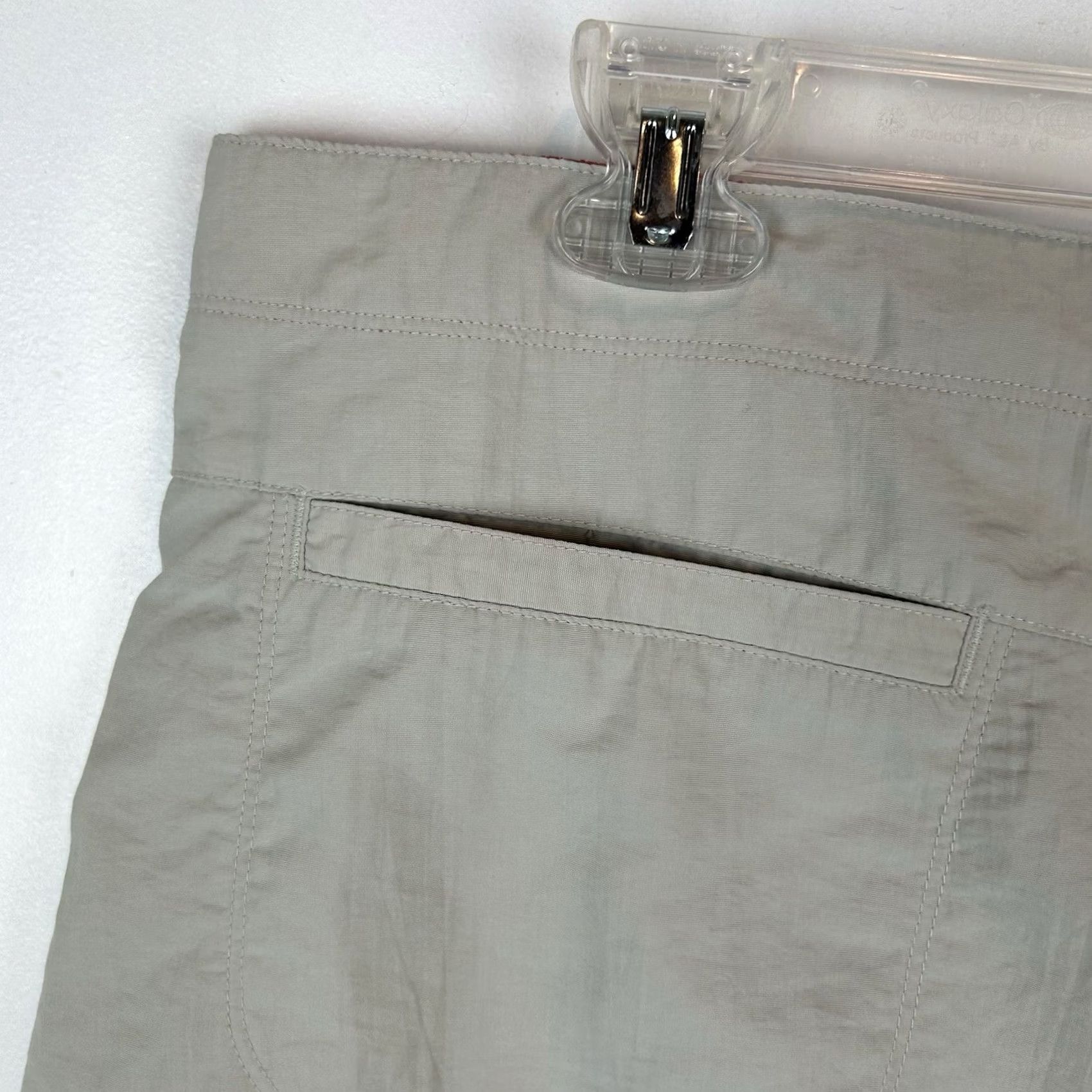 Vintage LL Bean Skirt Womens Mini Khaki Nylon Pockets Casual Active 20 Reg 0GVT5 Size 34" / US 12 / IT 48 - 6 Thumbnail