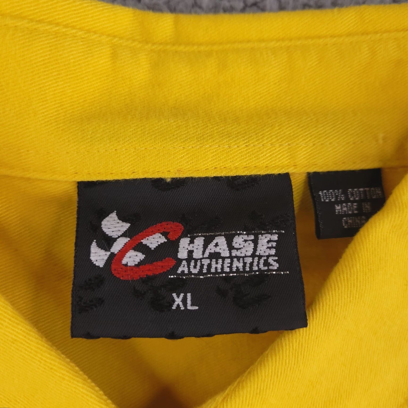 Chase Authentics VINTAGE Chase Authentics Shirt Mens XL Baggy Yellow Nascar Casual Button SS Size US XL / EU 56 / 4 - 3 Thumbnail