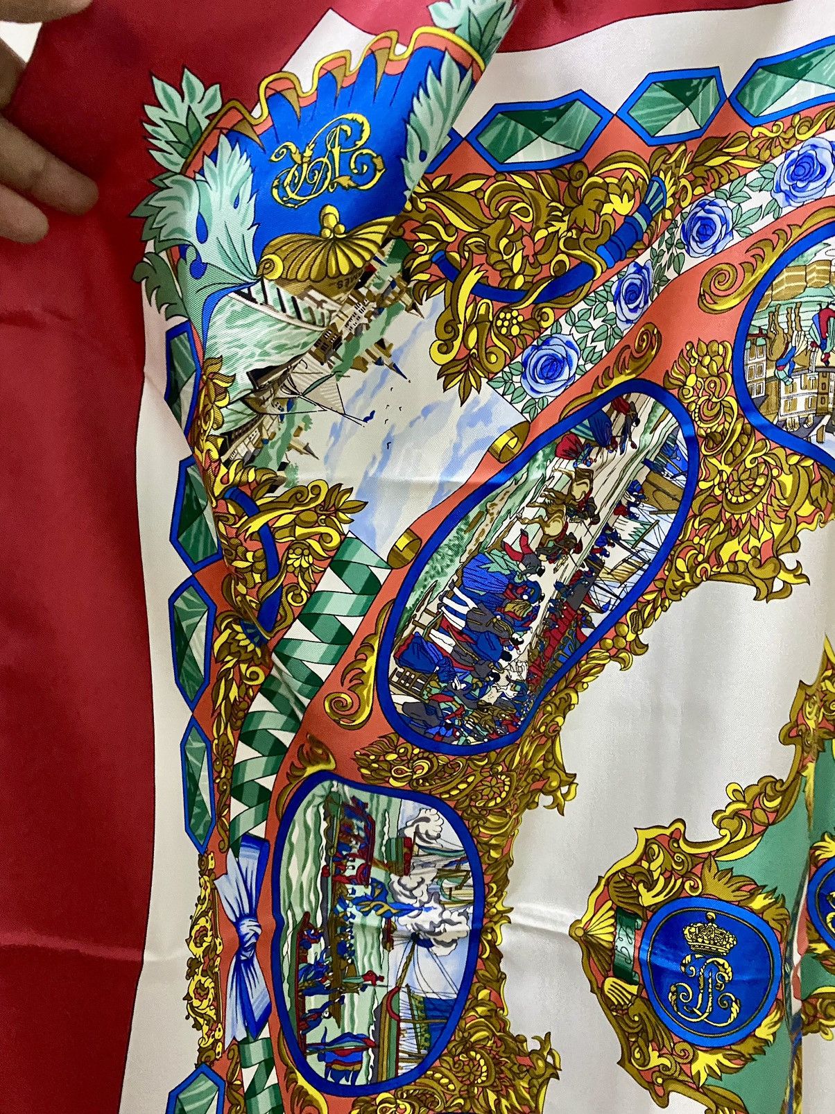 Hermes HERMES MULTI-COLORED L'ENTENTE CORDIALE 90CM SILK SCARF Size ONE SIZE - 5 Thumbnail