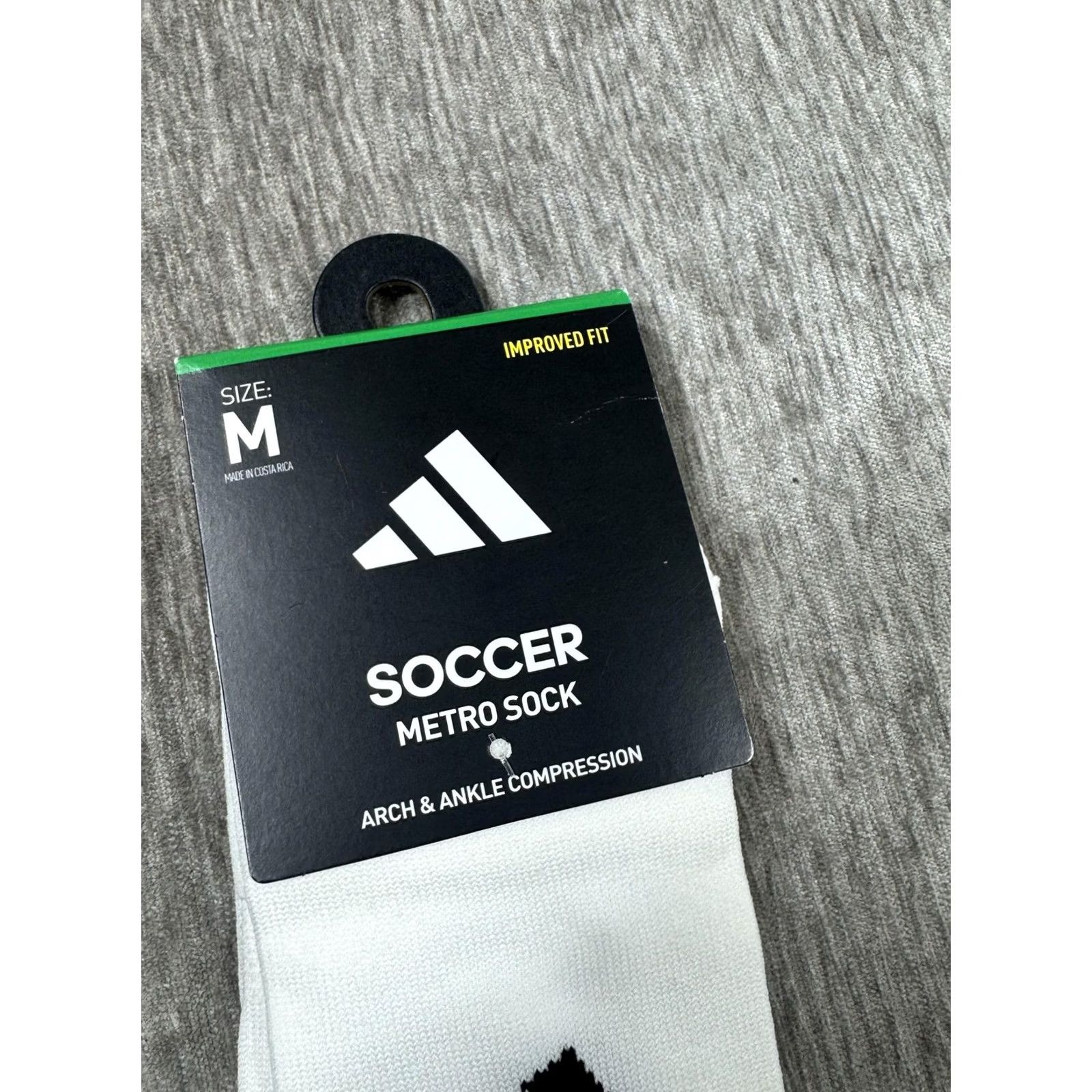 Adidas adidas Soccer Metro Socks Mens Medium White Arch & Ankle Compression Lightweight Socks Size ONE SIZE - 2 Thumbnail