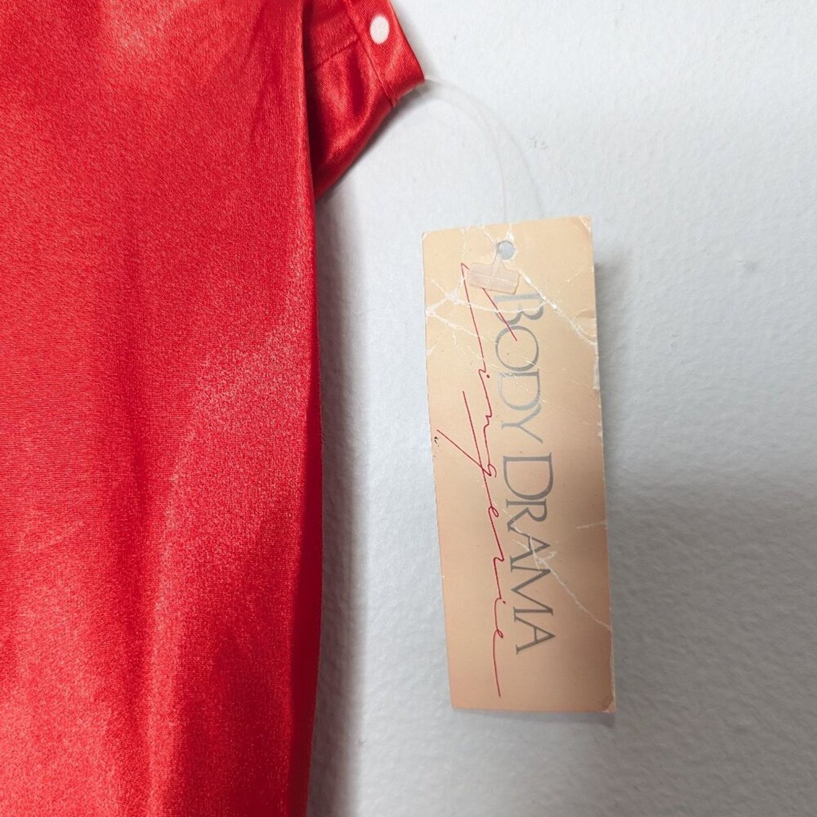 Vintage Body Drama Vintage 90s Red Satin Slip Dress Polka Dot Collar Size M / US 6-8 / IT 42-44 - 7 Thumbnail