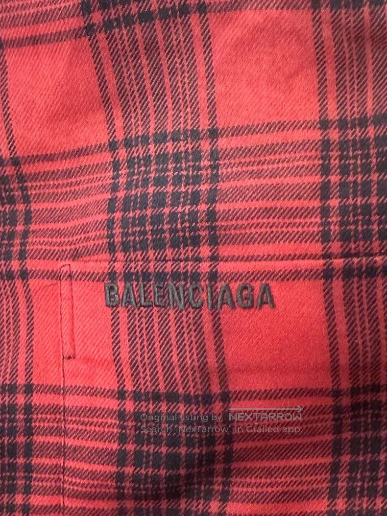Balenciaga Balenciaga Color block checkered button-up hooded shirt re Size US M / EU 48-50 / 2 - 3 Thumbnail