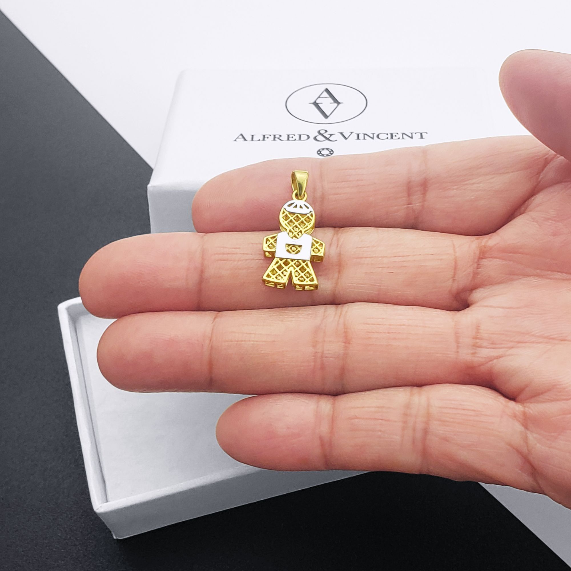 Other It's A Baby Boy Pendant in 2-Tone Real 14k Yellow White Gold Size ONE SIZE - 3 Thumbnail
