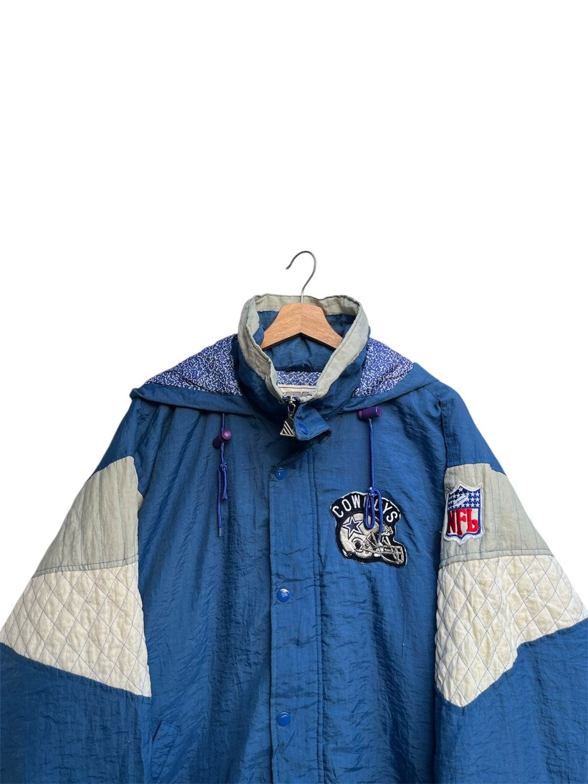 NFL Vintage Hawk Activewear Sports Dallas Cowboys Nylon Jacket Size US XL / EU 56 / 4 - 6 Thumbnail