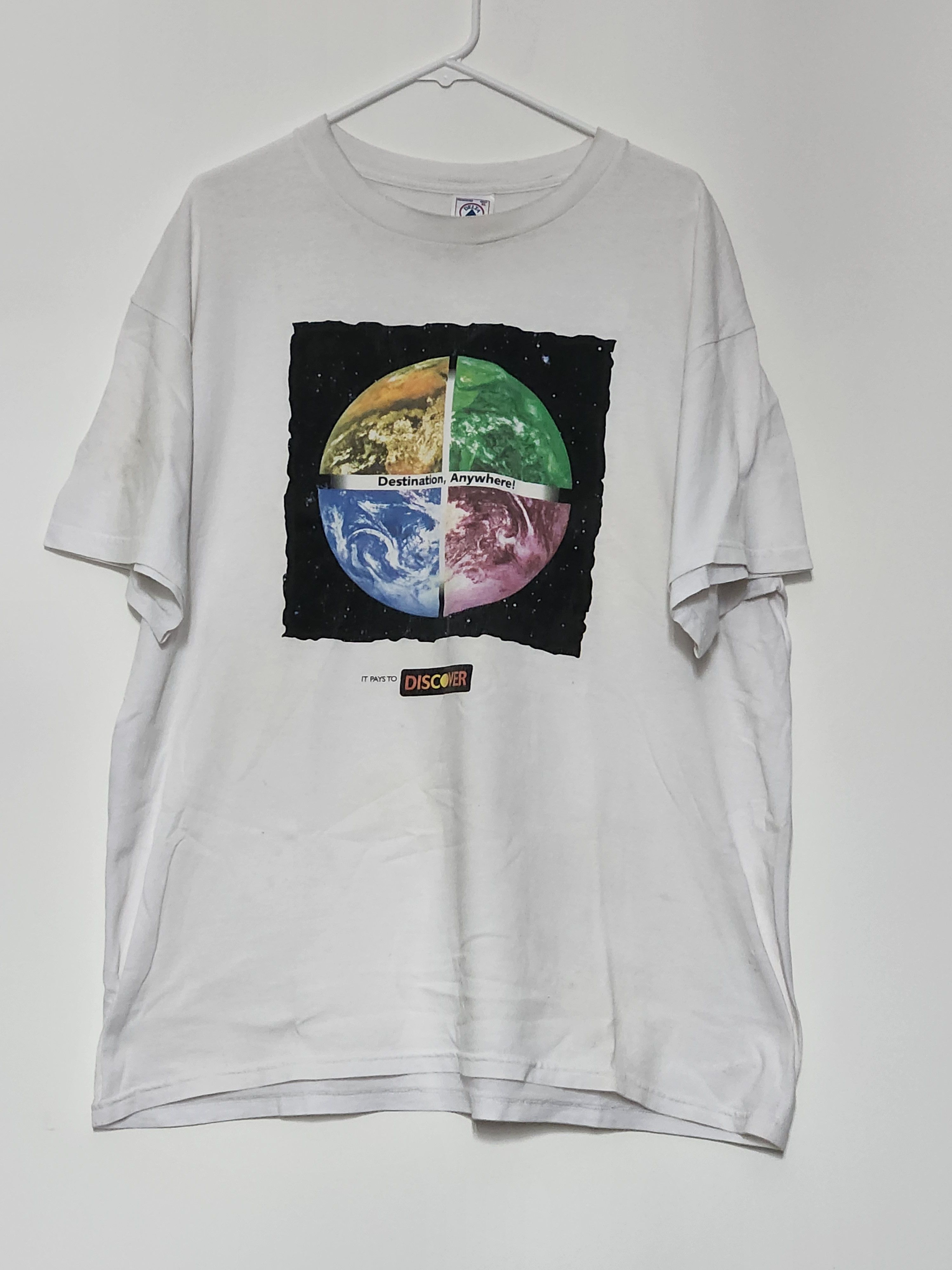 Delta Vintage 90s Discover Card Promo T-Shirt Size US XL / EU 56 / 4 - 1 Thumbnail