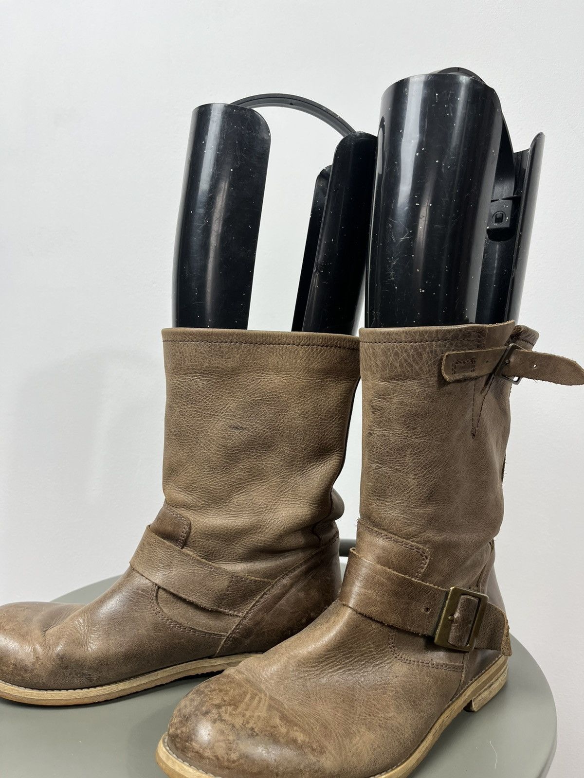 Other Vintage brown leather mid calf boots with buckles size 38 Size US 7.5 / IT 37.5 - 12 Thumbnail