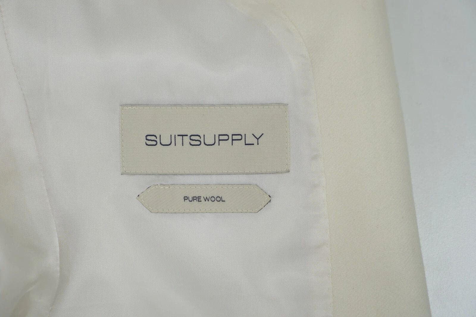Suitsupply Men Suitsupply Blazer Havana Jetted Beige Wool Flannel US34 Size 34R - 4 Thumbnail