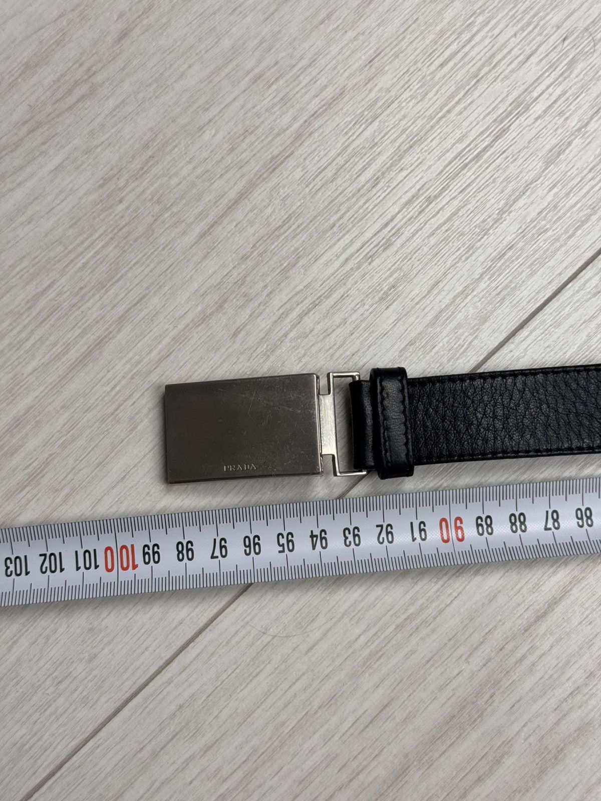 Prada PRADA Belt Black Women's genuine Leather 100cm Size ONE SIZE - 9 Thumbnail