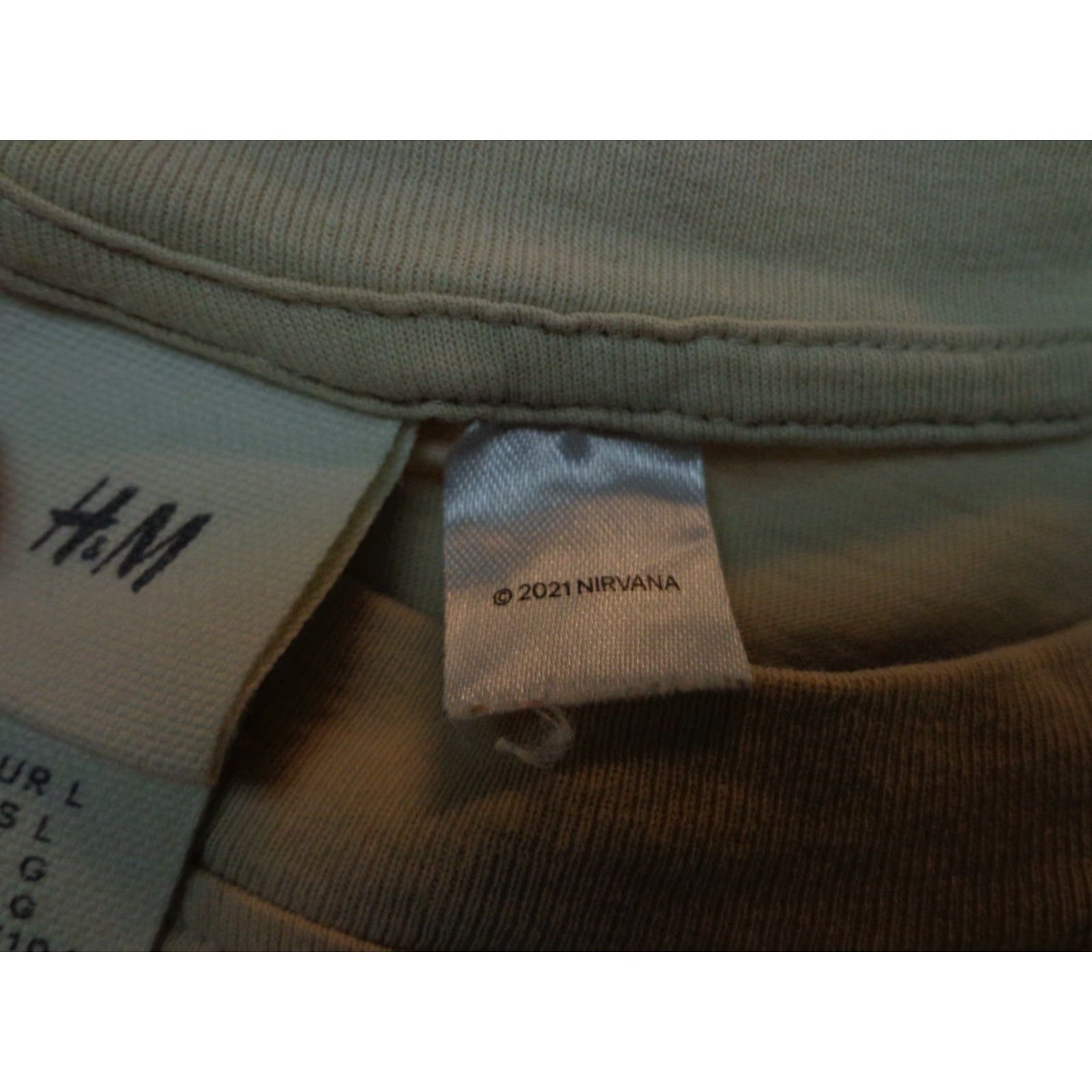 H&M H & M Nirvana T-Shirt Women Cream Size L Oversized Basic Short Sleeve Pullover 100% Cotton Regular Size L / US 10 / IT 46 - 5 Thumbnail