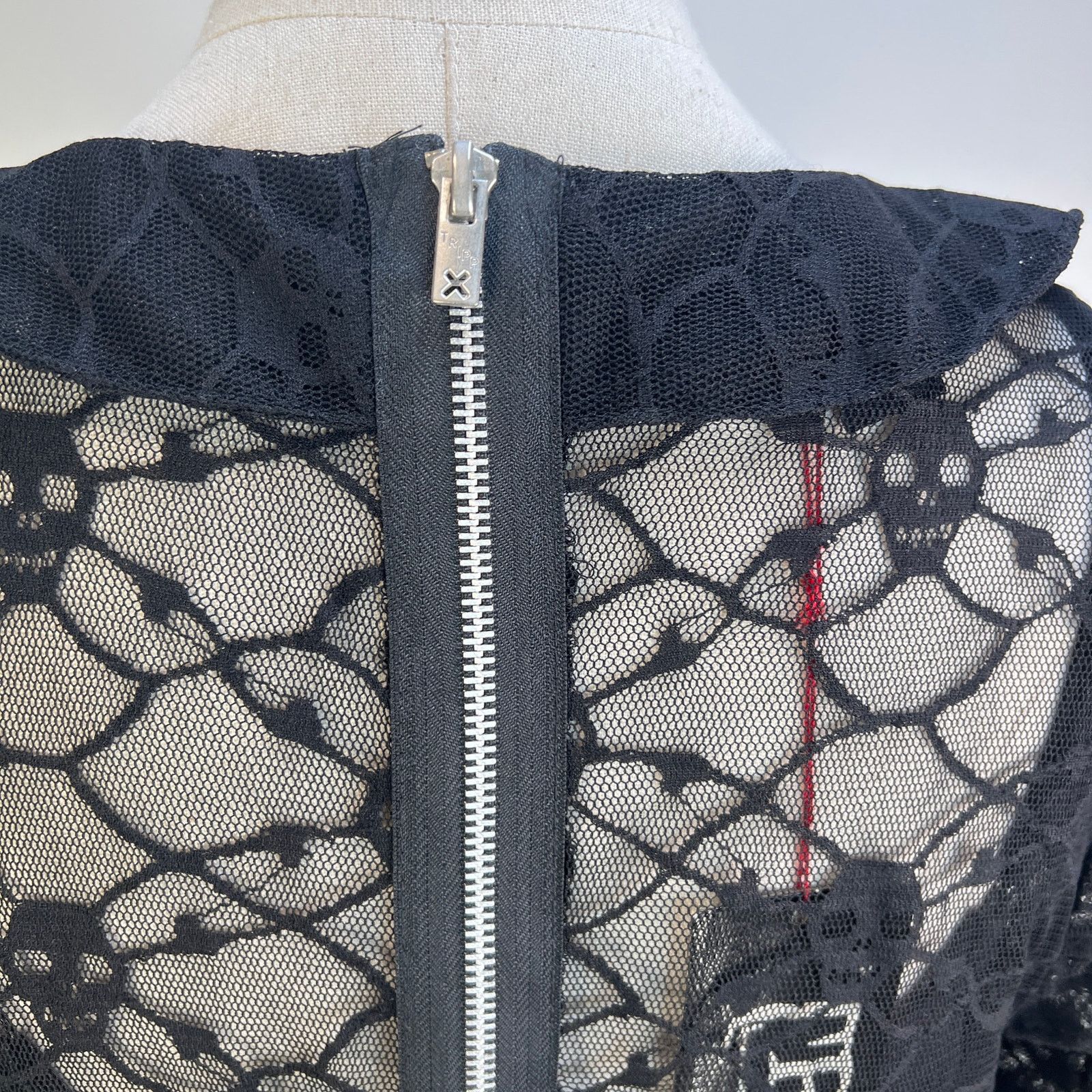 Tripp NYC Tripp NYC Skull Lace Dress Black Knee Length Mini Size XXL / US 16-18 / IT 52-54 - 10 Thumbnail