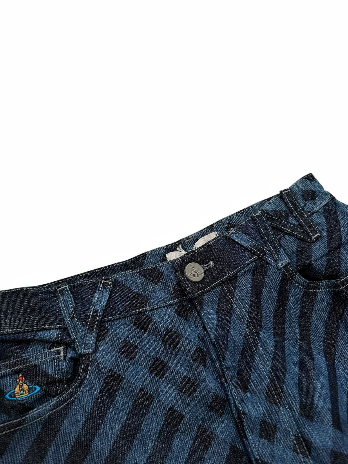 Vivienne Westwood Ray 5 Pocket Pattern Plaid Jeans Size 25" / US 0 / IT 36 - 5 Thumbnail
