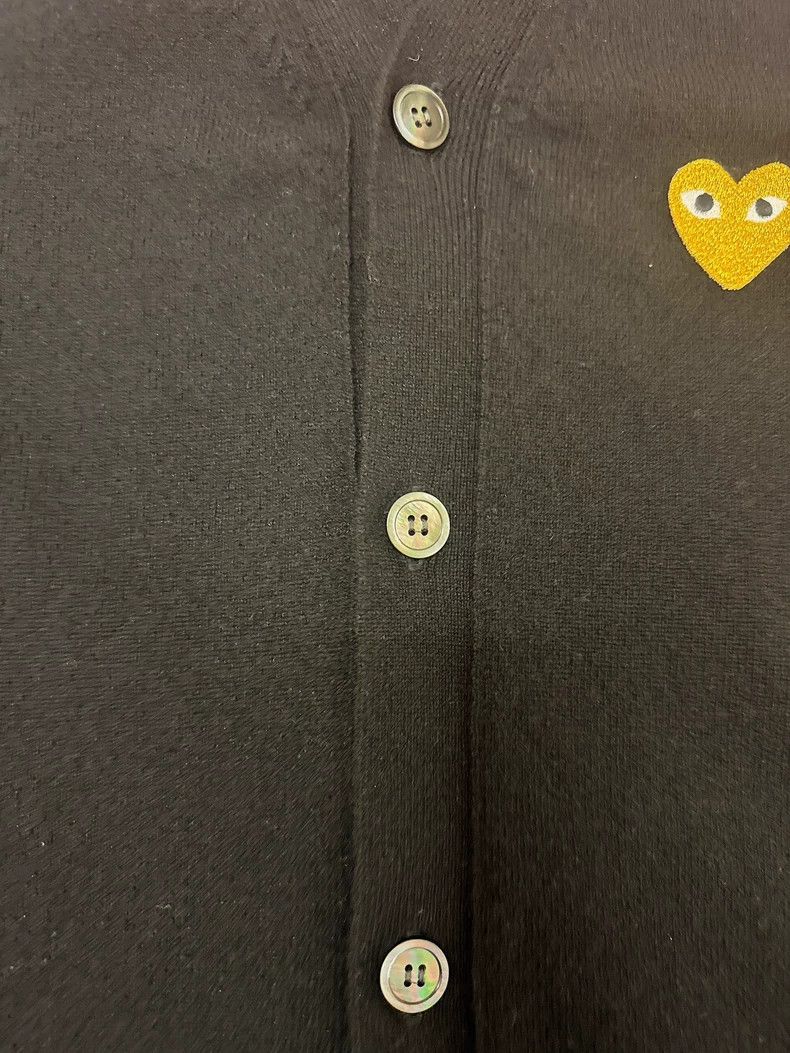 Comme des Garcons Comme Des Garcons Classic Black V-Neck Gold Heart Cardigan Size US M / EU 48-50 / 2 - 6 Thumbnail