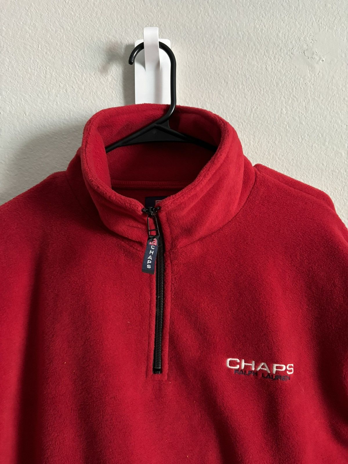 VINTAGE CHAPS RALPH LAUREN FLEECE 1/4 ZIP SWEATER