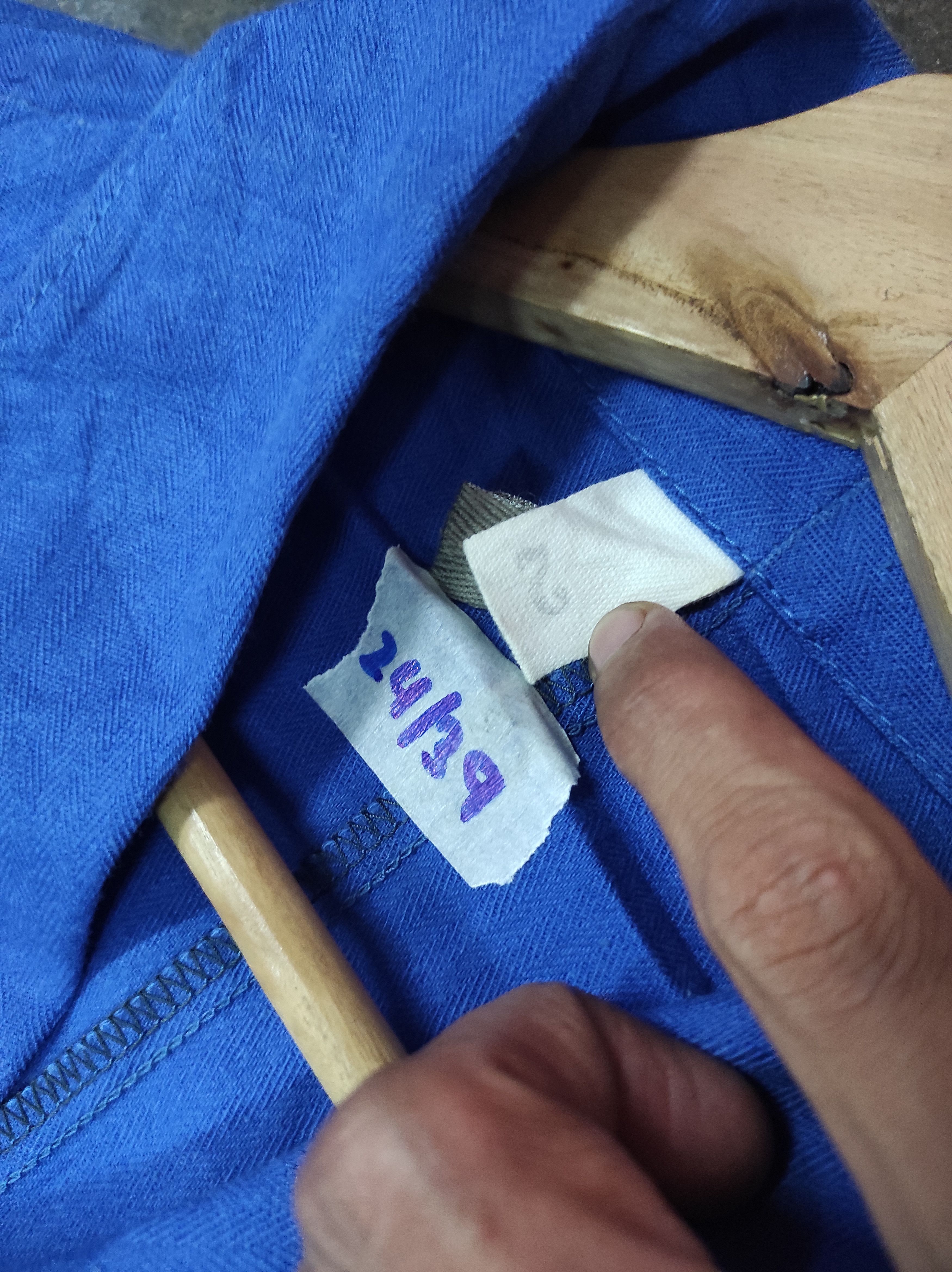 Indigo × Vintage 2 50 . 84 INDIGO BLUE OVERCOAT LONG JACKET Size US L / EU 52-54 / 3 - 6 Thumbnail