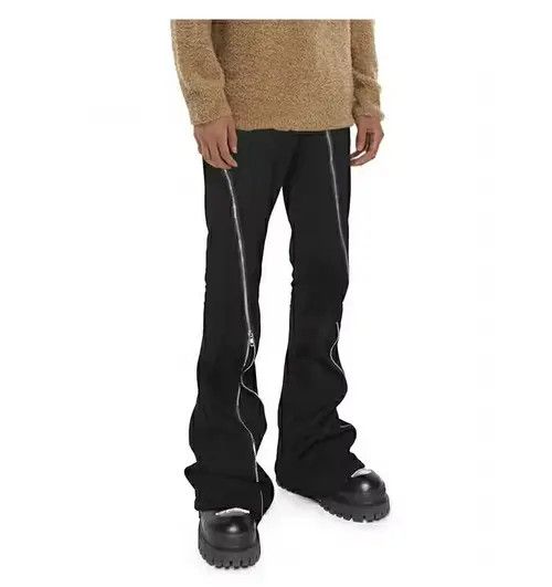Designer × Vintage zipper utility grunge flared pants Size US 32 / EU 48 - 1 Thumbnail