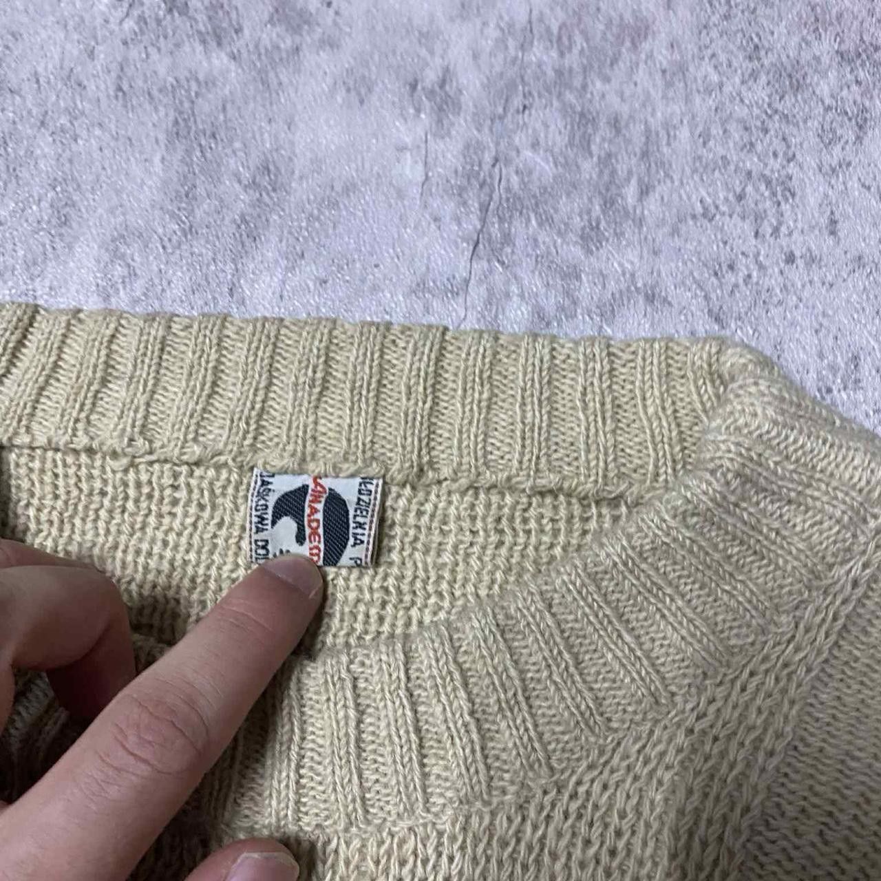 Other Cream and tan vintage 90s sweater sweater Size US L / EU 52-54 / 3 - 3 Thumbnail