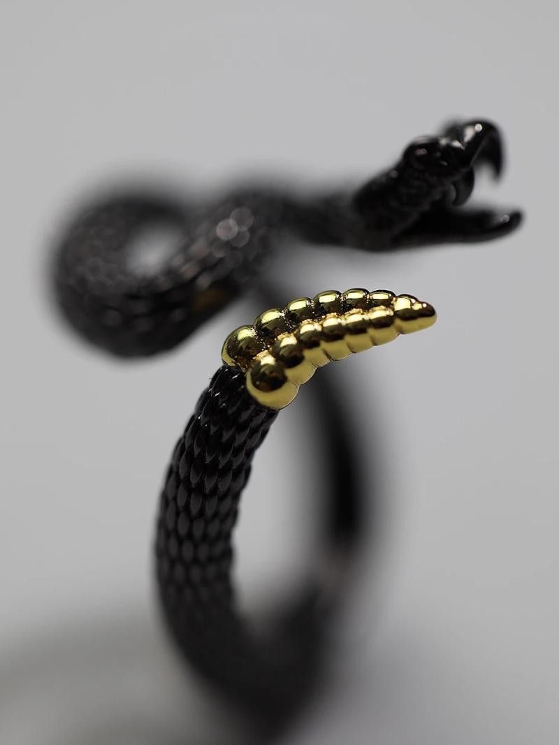 Jewelry Snake New Trend Jewelry Rings Open Chrome Ring (Size 7-13) Size ONE SIZE - 5 Thumbnail