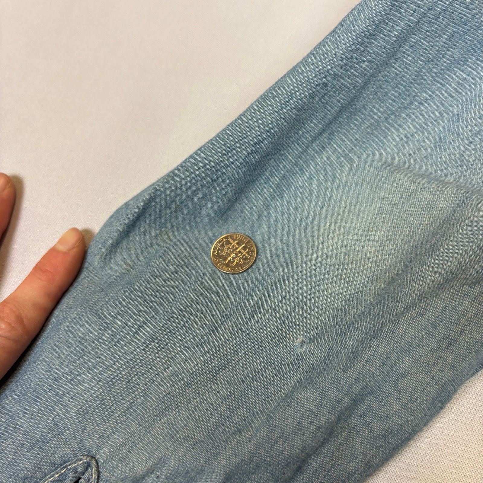 Rogue Territory Rogue Territory Pearl Snap Chambray Western Shirt Medium Size US M / EU 48-50 / 2 - 9 Thumbnail