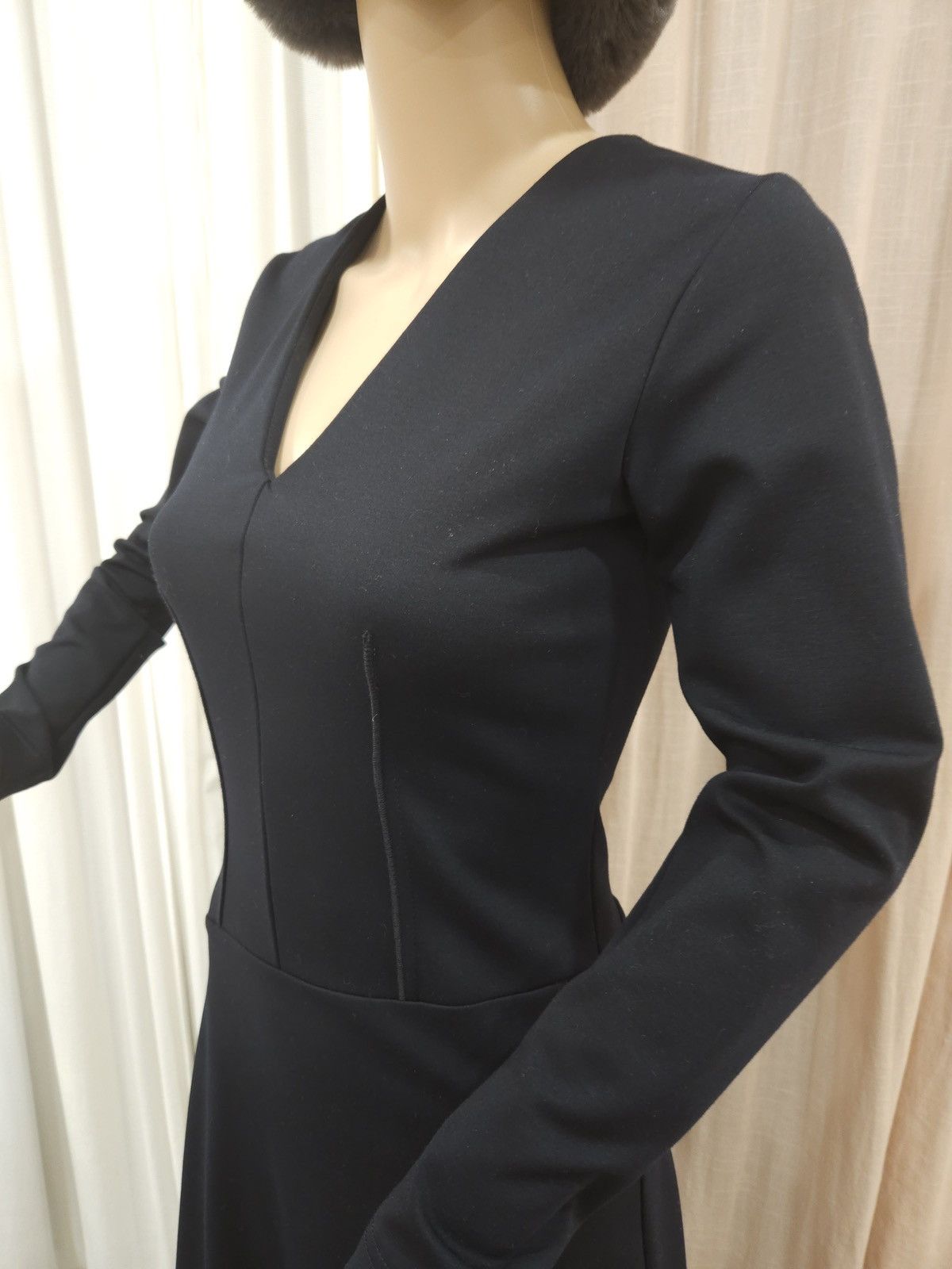 Designer × Vintage PIETRO FILIPI Elastic Asymmetrical Hem Deep-V Slim Fit Dress Size S / US 4 / IT 40 - 3 Thumbnail