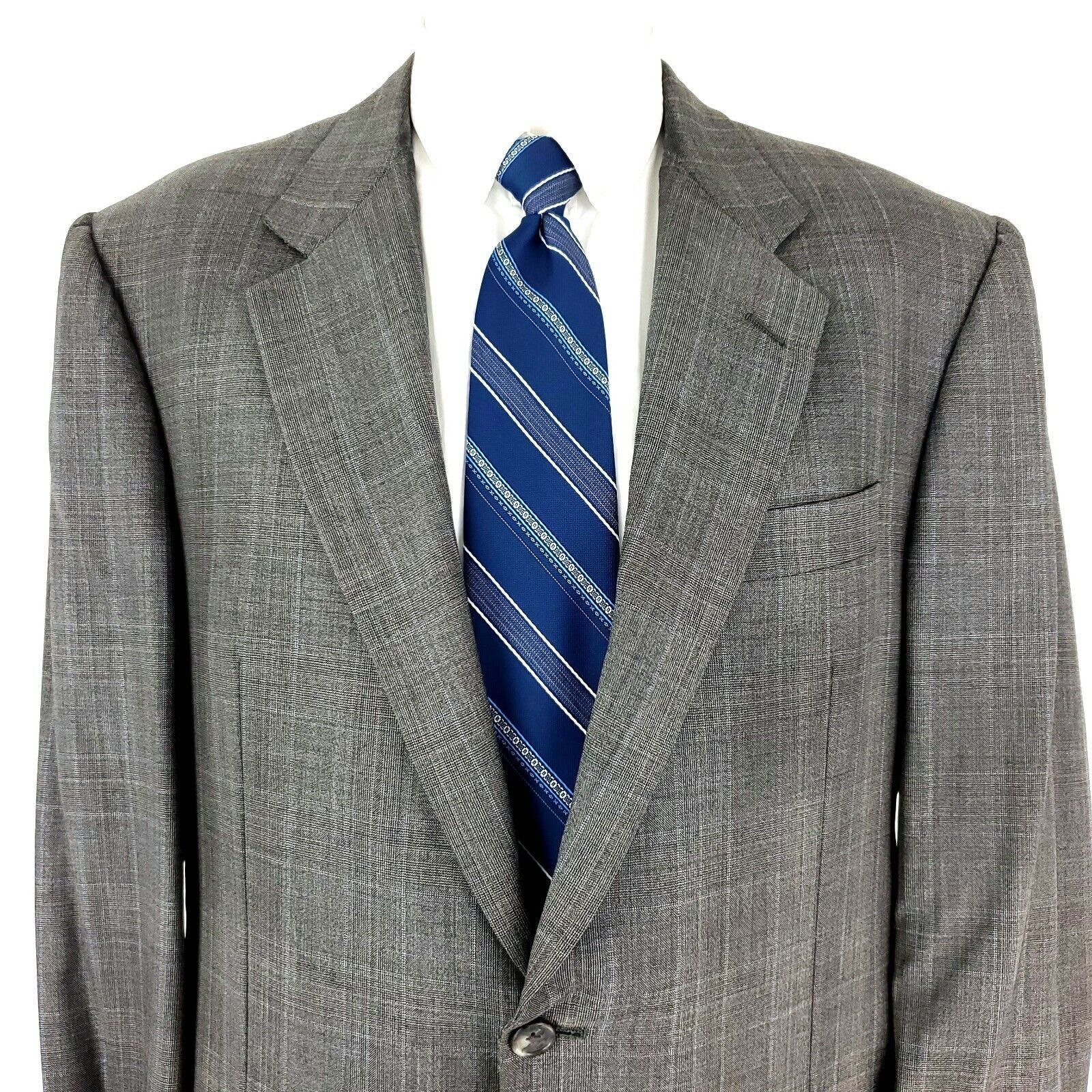 Hickey Freeman Hickey Freeman Loro Piana Tasmanian Super 120s Wool 2 Button Size 42R - 1 Thumbnail