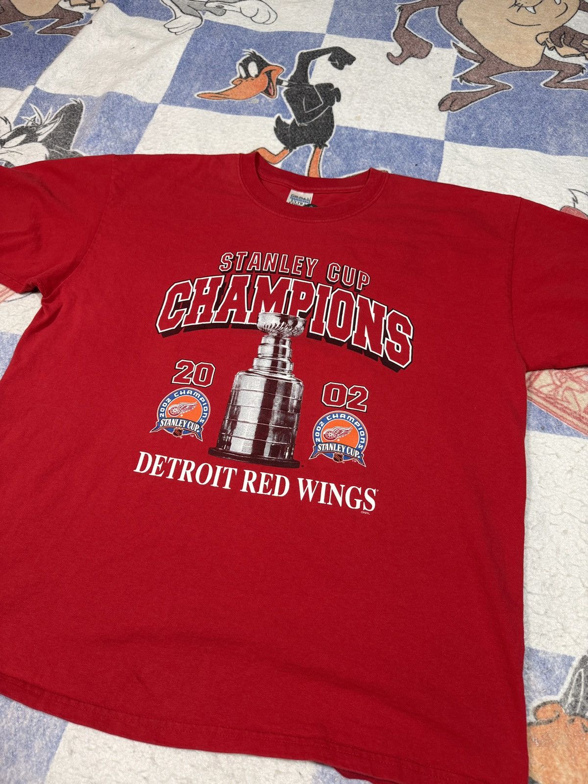 NHL Vintage Detroit red wings Stanley cup champs tee Size US XL / EU 56 / 4 - 2 Thumbnail
