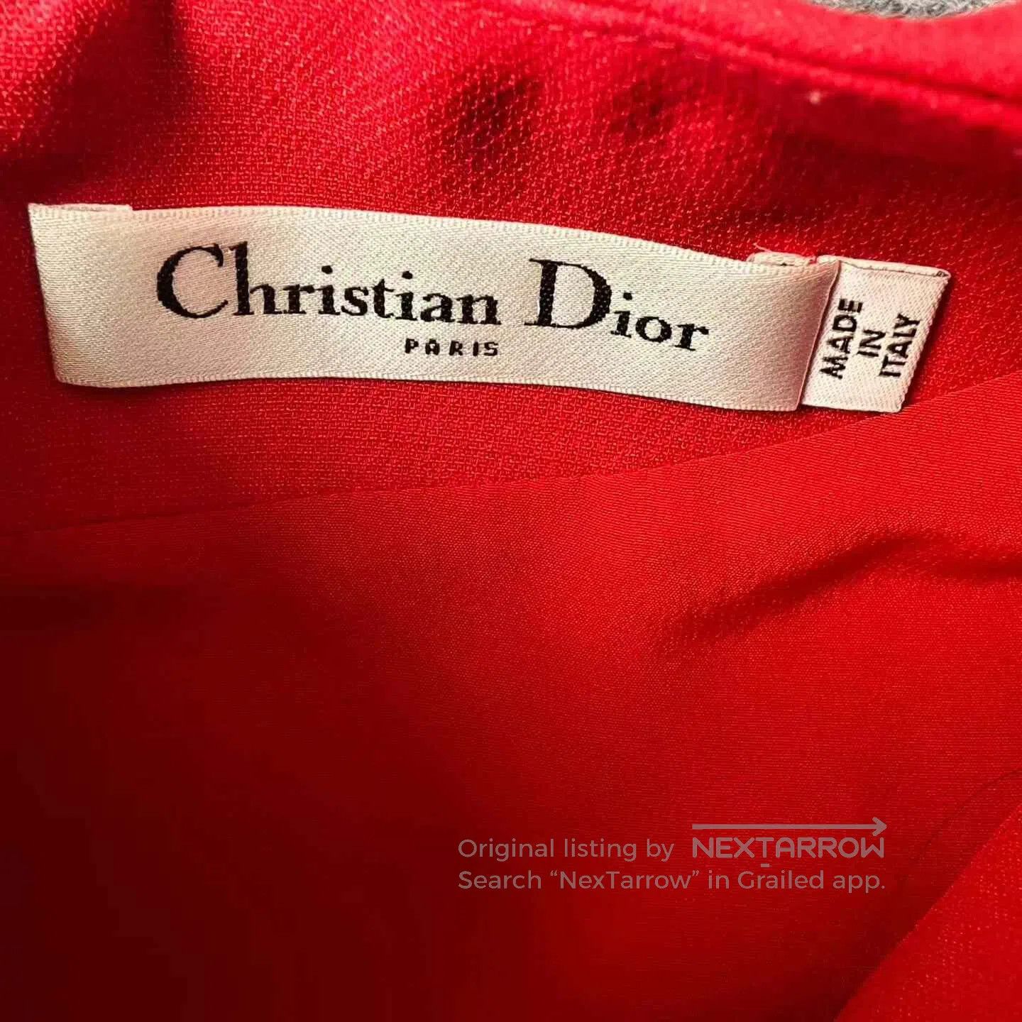 Dior Dior Red Waist-Tie Dress. Size XXS / US 00 / IT 34 - 3 Thumbnail