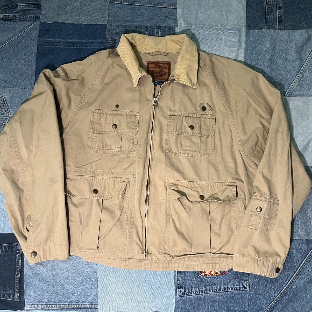 image of Polo Ralph Lauren x Ralph Lauren Ralph Laurent Polo Sportsman Hunting Jacket Corduroy Collar in Bro