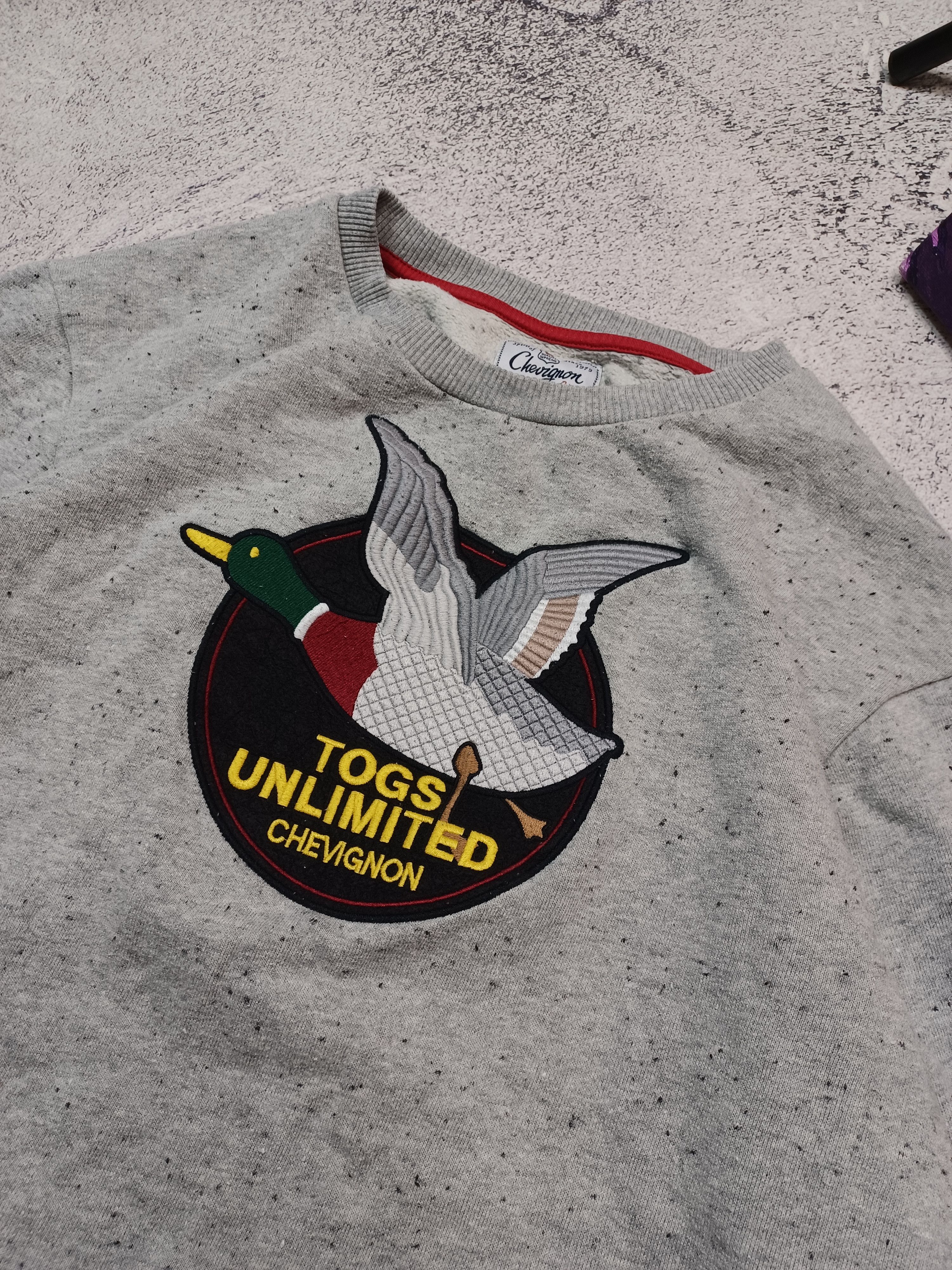Chevignon Vintage CHEVIGNON x TOGS UNLIMITED Crewneck Sweatshirt Gray Size US L / EU 52-54 / 3 - 5 Thumbnail
