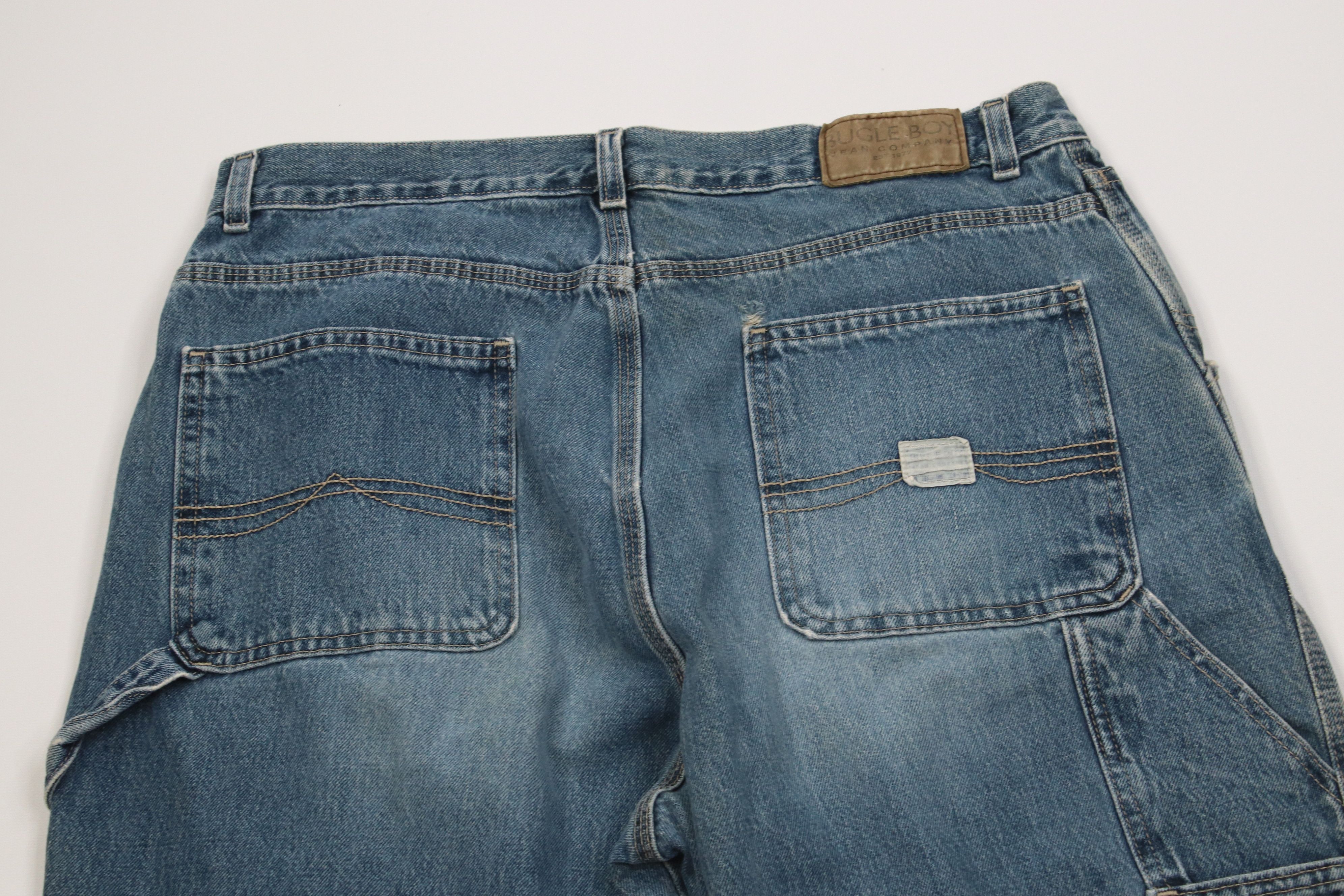 Vintage Vintage 90s Streetwear Wide Leg Dungaree Denim Jeans Blue Size US 34 / EU 50 - 12 Thumbnail