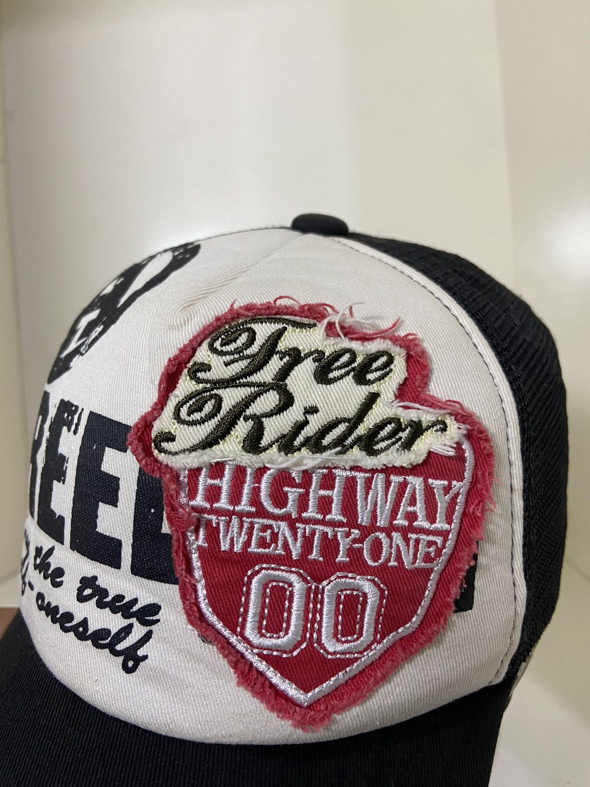 If Six Was Nine 2000s free rider trucker hat embroidery Size ONE SIZE - 3 Thumbnail