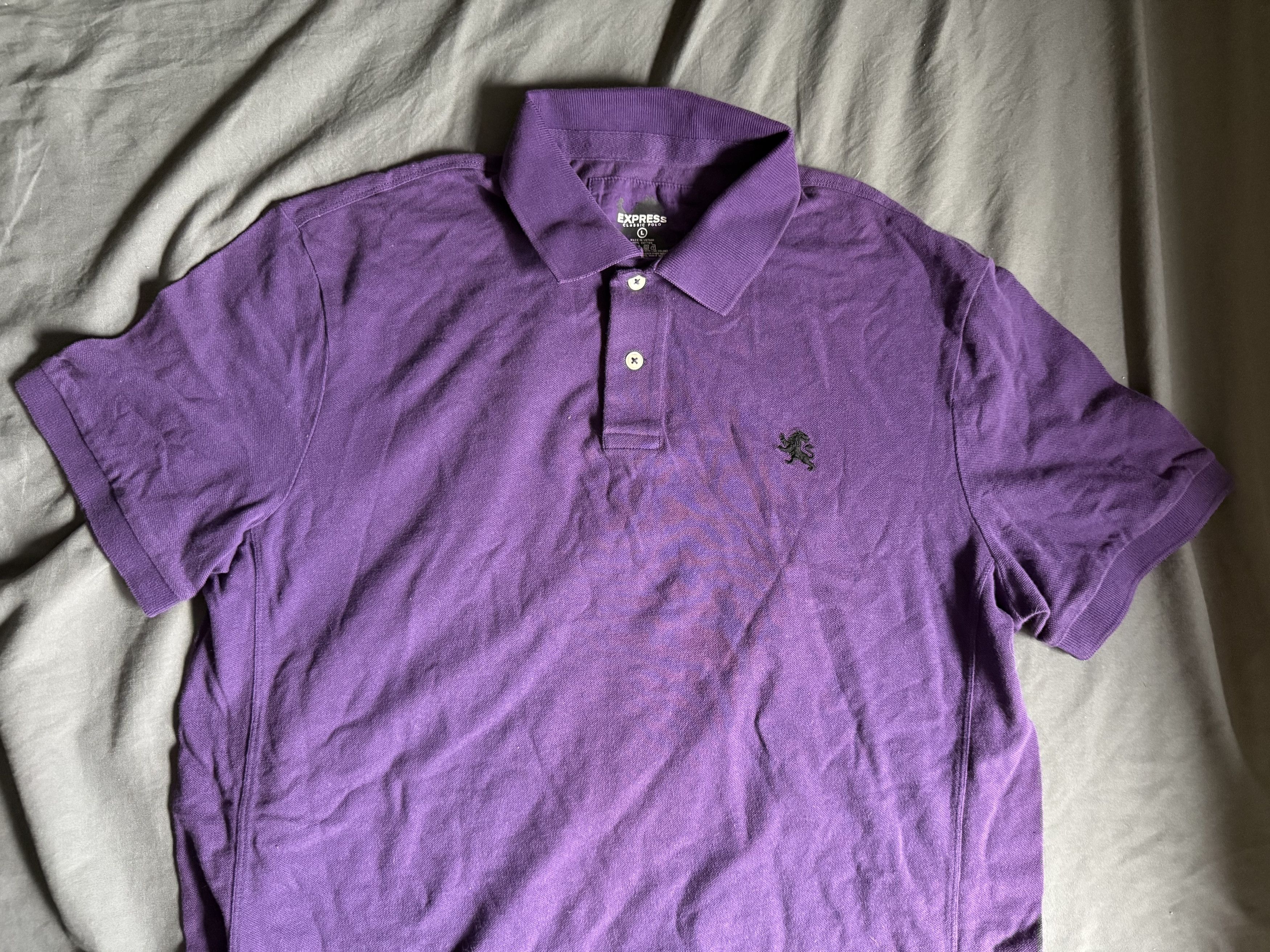 Express Express Polo Shirt S/S purple LARGE $69.50 Size US L / EU 52-54 / 3 - 2 Thumbnail