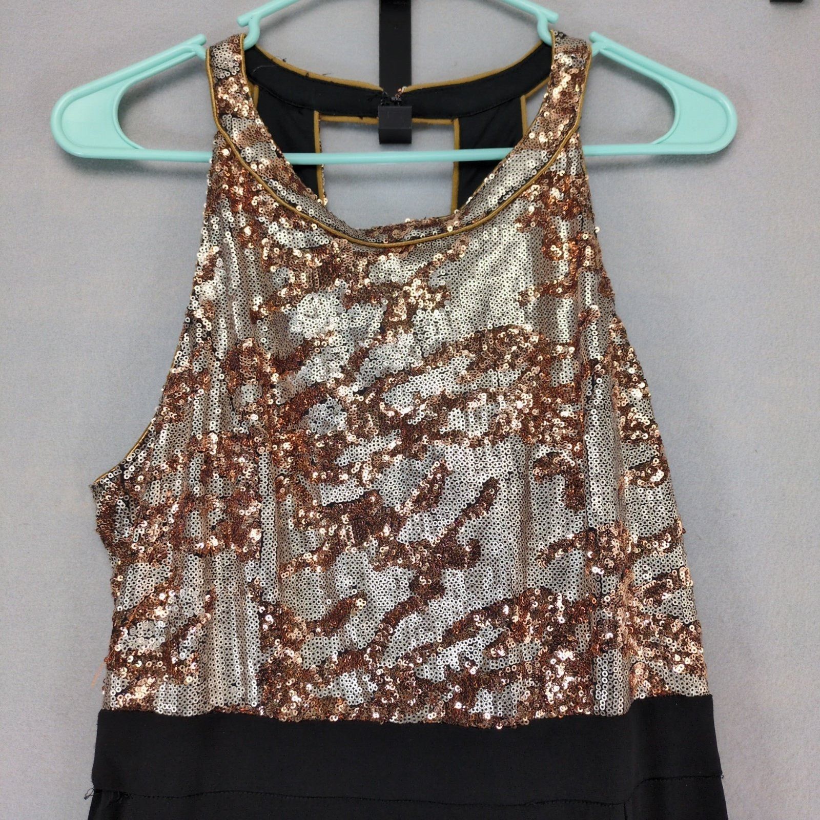 Other Midnight NikiBiki Women's L Sequin Maxi Evening Dress *Flaw Size L / US 10 / IT 46 - 4 Thumbnail