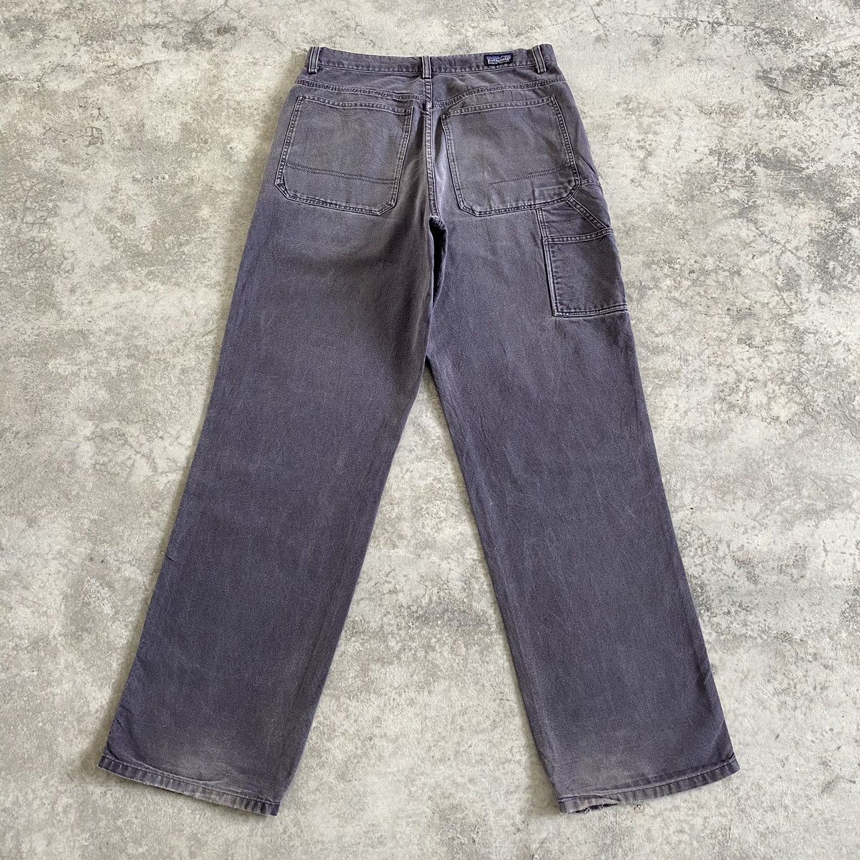 Patagonia Vintage Patagonia Faded Petrol Blue Carpenter Work Pants Size US 31 - 12 Thumbnail