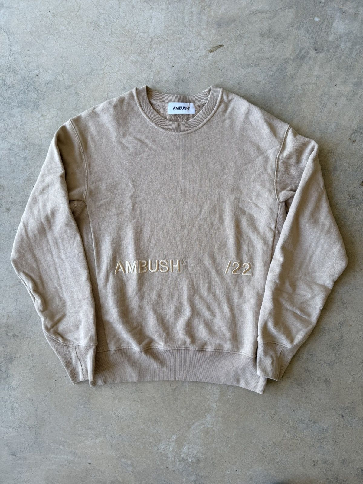 Ambush Design Ambush /22 Tan Crewneck Sweatshirt Size US XS / EU 42 / 0 - 1 Thumbnail