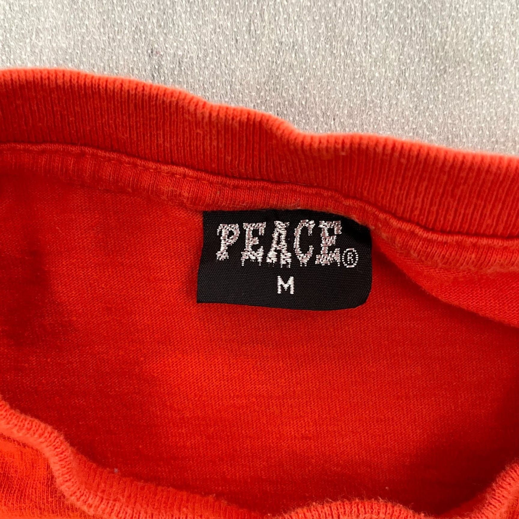 Vintage VINTAGE Funky Monkey Shirt Peace Mens M Orange Slim Short Sleeve Crew Neck All Seasons Size US M / EU 48-50 / 2 - 5 Thumbnail