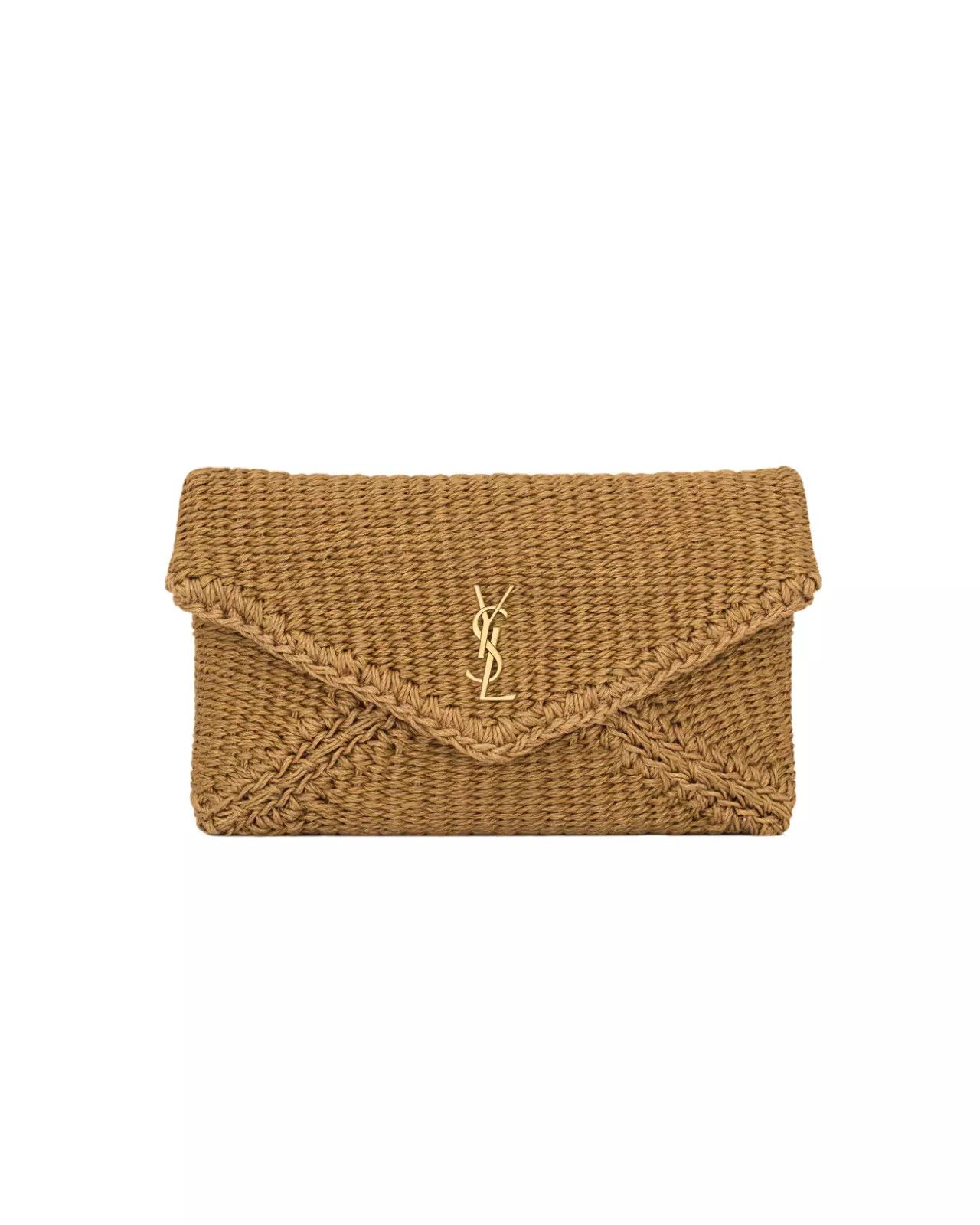 Saint Laurent Paris SAINT LAURENT Cassandre Envelope Large Brown Pouch New Size ONE SIZE - 1 Thumbnail