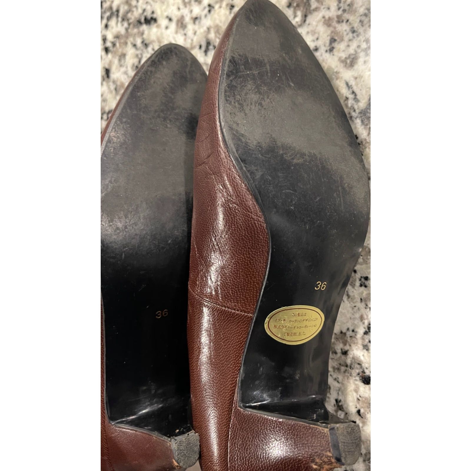 Yves Saint Laurent VINTAGE Yves Saint Laurent Brown Leather Pumps Women Size 6 EU 36 Leather Pumps Brown Women Shoes YSL Heel Size US 6 / IT 36 - 5 Thumbnail