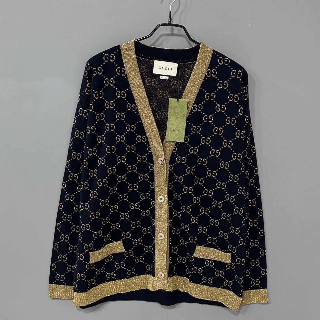 Gucci Gucci GG monogram all over gold thread cardigan XL Size XL / US 12-14 / IT 48-50 - 1 Thumbnail
