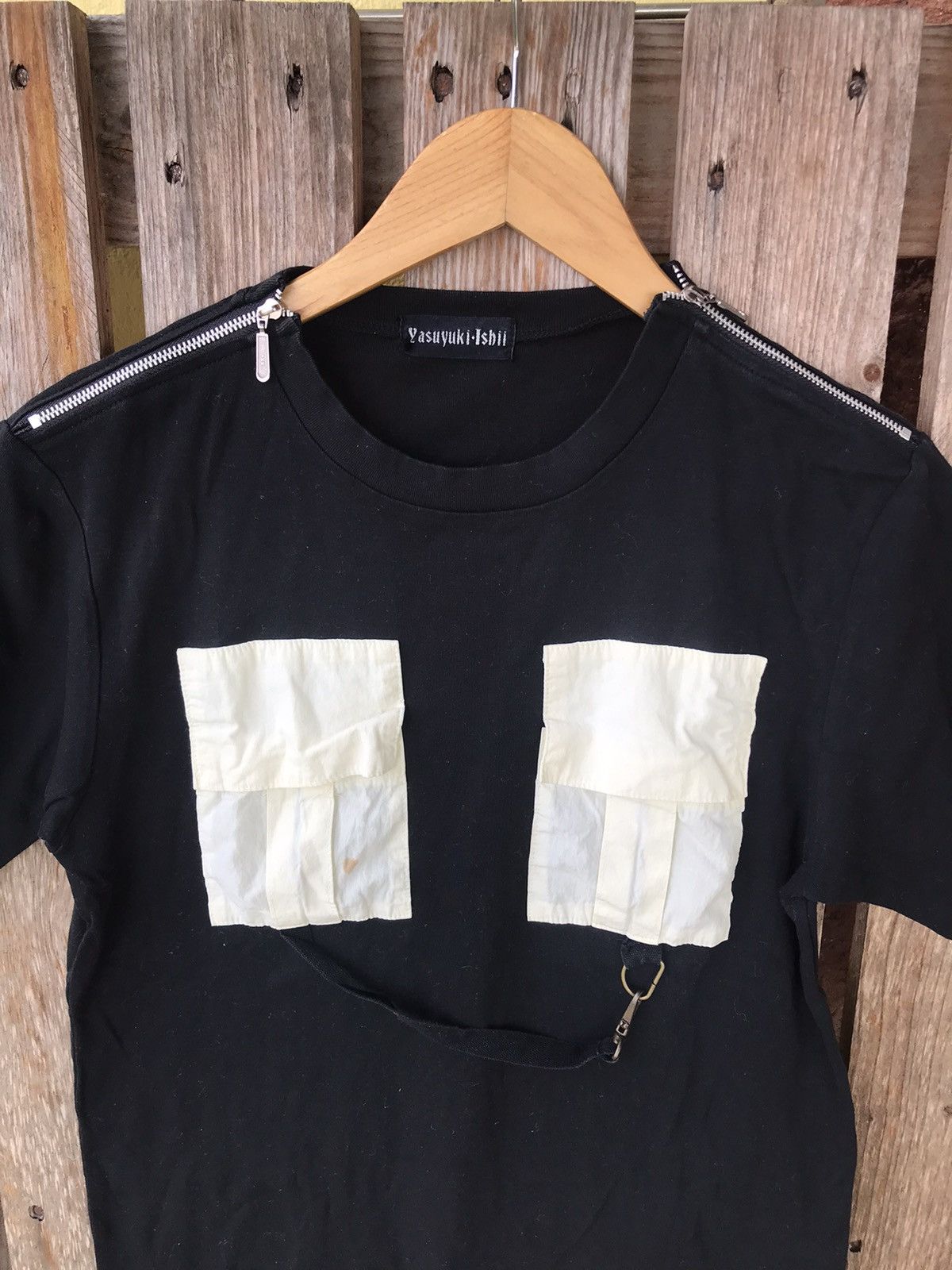 Japanese Brand 2000s Archive Yasuyuki-Ishii Bondage Pocket Tee Size US S / EU 44-46 / 1 - 3 Thumbnail