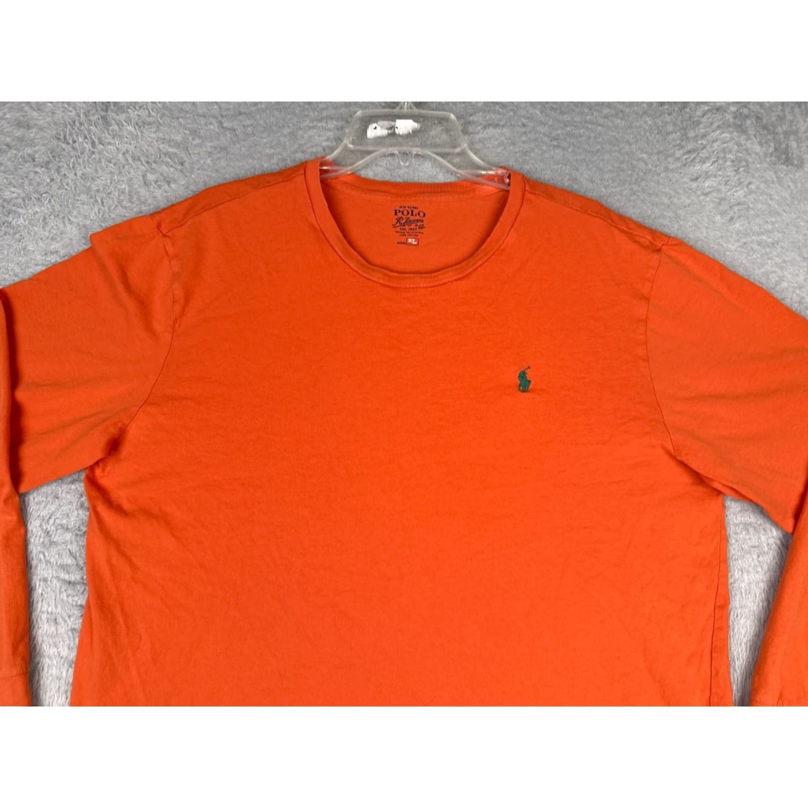 Polo Ralph Lauren VINTAGE Polo Ralph Lauren Shirt Men XL Orange Long Sleeve 100% Cotton READ Size US XL / EU 56 / 4 - 4 Thumbnail