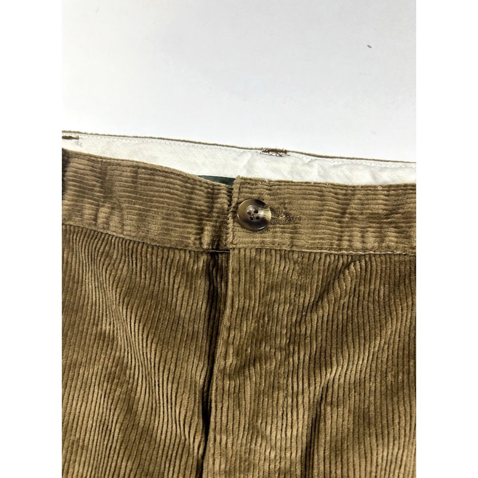 Vintage L.L. Bean Men's Corduroy Pants 38x29 Brown Khaki Comfort Waist Casual Straight Leg Regular Fit Flat Front NWT Size US 38 / EU 54 - 6 Thumbnail