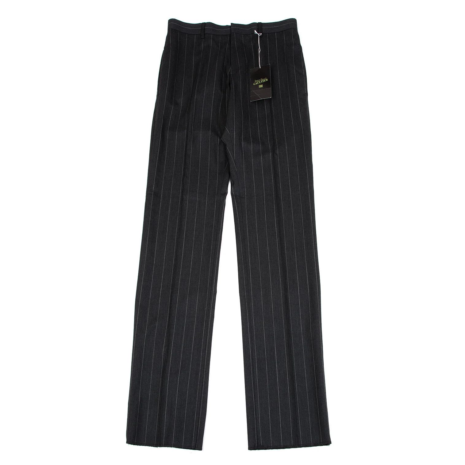 Jean Paul Gaultier Wool Stripe Pants in Gray Size 48 Size US 32 / EU 48 - 1 Thumbnail