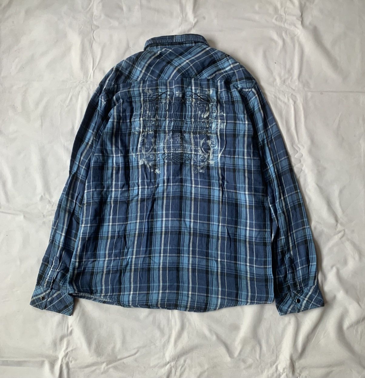Japanese Brand Japanese Russ K Poem Plaid Flannel Size US XL / EU 56 / 4 - 13 Thumbnail