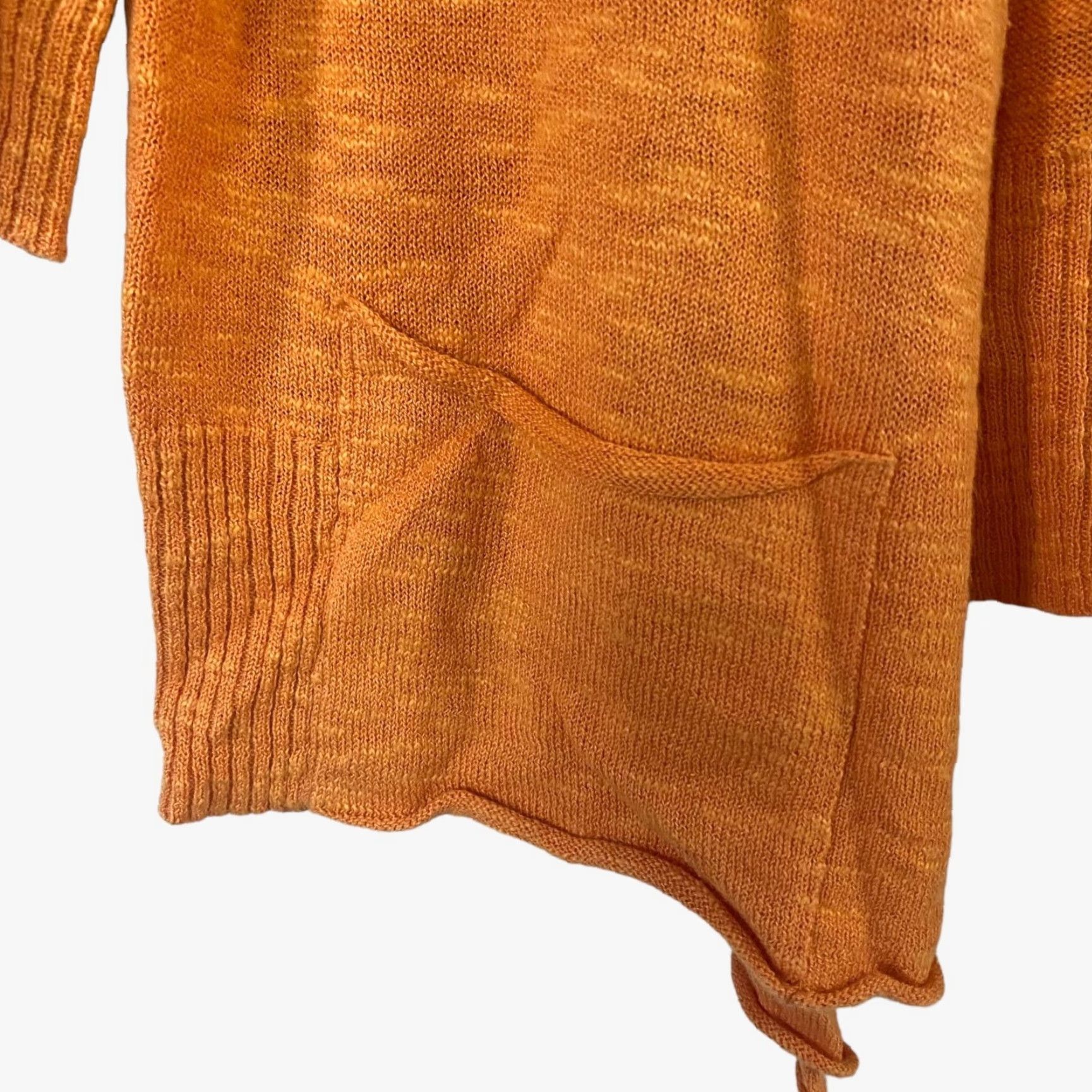 Eileen Fisher Eileen Fisher Cardigan Women Petite Medium Orange Linen Blend Long Sleeve Pockets Size M / US 6-8 / IT 42-44 - 5 Thumbnail