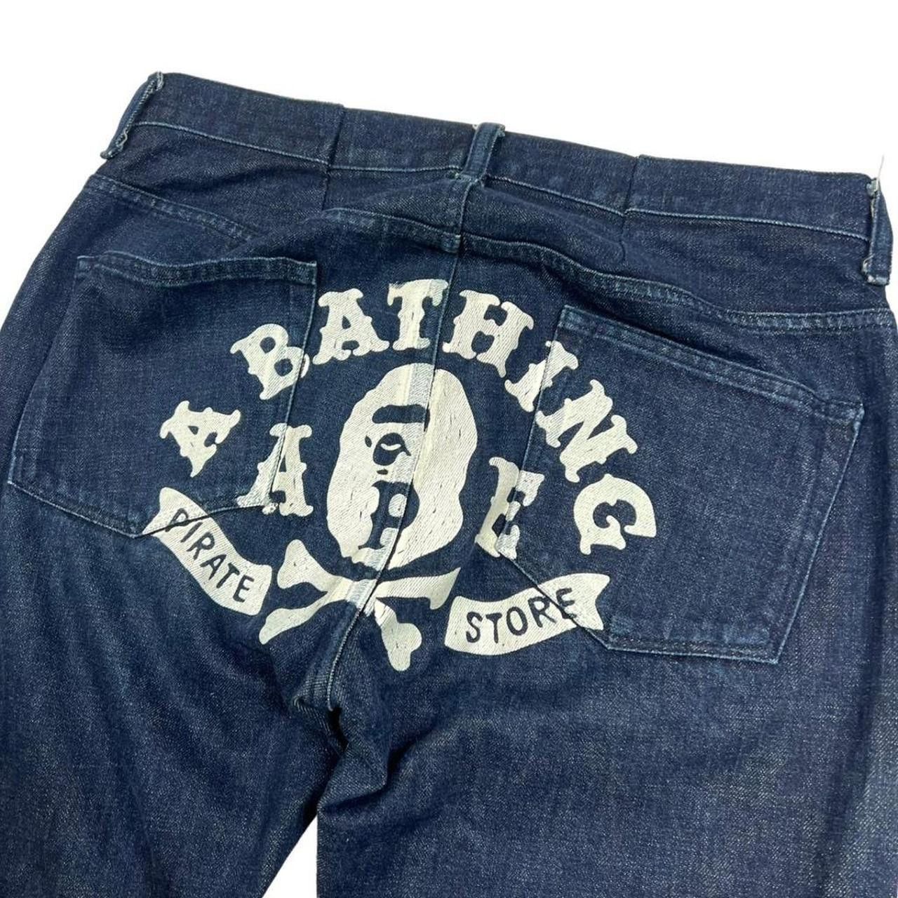 Bape Vintage Bape Pirate Store Jeans - Medium - Waist: 34” Size US 34 / EU 50 - 3 Thumbnail