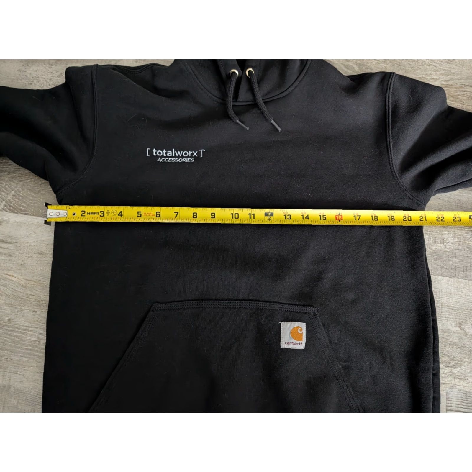 Carhartt EUC Carhartt Hoodie Mens Small Black Fleece Midweight Relaxed Pullover K121 Totalworx Size US S / EU 44-46 / 1 - 6 Thumbnail