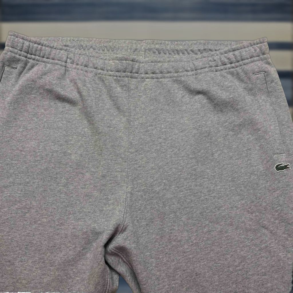 VINTAGE Lacoste Men's Sweatpants Track Pants Fleece Joggers Gray