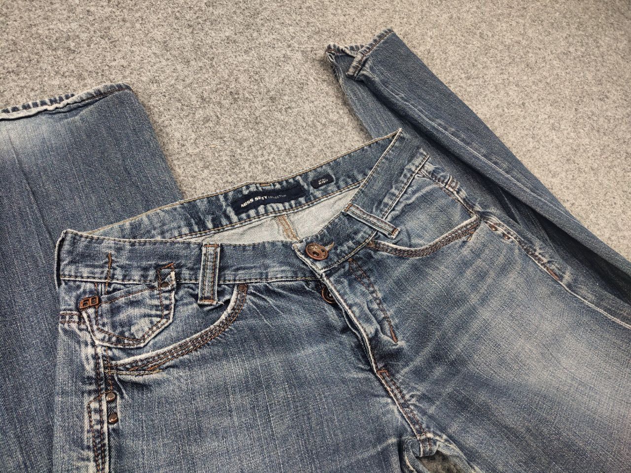 Miss Sixty Vintage Y2k Style Miss Sixty Faded Denim Jeans Tapered Fit Size 28" / US 6 / IT 42 - 13 Thumbnail
